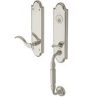 Escutcheon Right Handed Full Dummy Handleset with Wave Lever in Lifetime PVD Polished Nickel