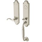 Escutcheon Right Handed Full Dummy Handleset with Wave Lever in Lifetime PVD Satin Nickel