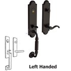 Escutcheon Left Handed Single Cylinder Handleset with Wave Lever in Oil Rubbed Bronze
