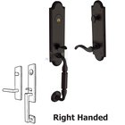 Escutcheon Right Handed Single Cylinder Handleset with Wave Lever in Oil Rubbed Bronze