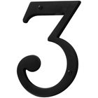#3 House Number in Satin Black