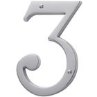 #3 House Number in Polished Chrome