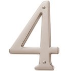 #4 House Number in Lifetime PVD Polished Nickel