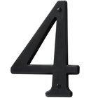#4 House Number in Satin Black
