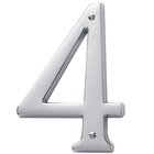 #4 House Number in Polished Chrome