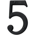 #5 House Number in Satin Black