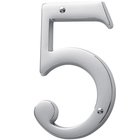 #5 House Number in Polished Chrome