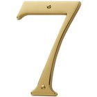 #7 House Number in Lifetime PVD Polished Brass