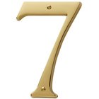 #7 House Number in Unlacquered Brass