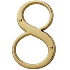 #8 House Number in Lifetime PVD Polished Brass