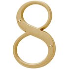 #8 House Number in PVD Lifetime Satin Brass