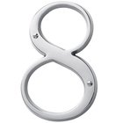 #8 House Number in Polished Chrome