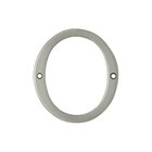 Solid Brass 4" Residential House Number 0 in Brushed Nickel