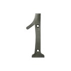 Solid Brass 4" Residential House Number 1 in Antique Nickel