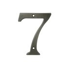Solid Brass 4" Residential House Number 7 in Antique Nickel
