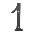 Solid Brass 6" Residential House Number 1 in Oil Rubbed Bronze