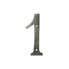 Solid Brass 6" Residential House Number 1 in Antique Nickel