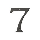 Solid Brass 6" Residential House Number 7 in Oil Rubbed Bronze