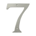 Solid Brass 6" Residential House Number 7 in Brushed Nickel