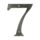 Solid Brass 6" Residential House Number 7 in Antique Nickel