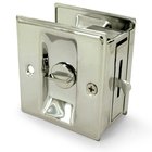 Solid Brass 2 1/2" x 2 3/4" Privacy Pocket Lock in Polished Nickel