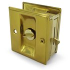 Solid Brass 2 1/2" x 2 3/4" Privacy Pocket Lock in Polished Brass