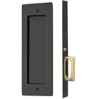 Mortise Modern Rectangular Passage Pocket Door Hardware in Oil Rubbed Bronze