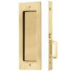 Mortise Modern Rectangular Passage Pocket Door Hardware in French Antique Brass