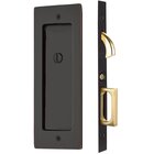 Modern Rectangular Privacy Pocket Door Mortise Lock in Oil Rubbed Bronze