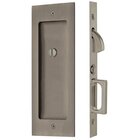 Modern Rectangular Privacy Pocket Door Mortise Lock in Pewter