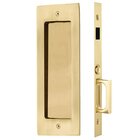 Modern Rectangular Dummy Pocket Door Mortise Lock in French Antique Brass