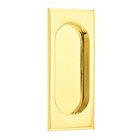 4" (102mm) Rectangular Recessed Pull in Unlacquered Polished Brass