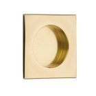 2 1/2" Square Flush Pull in Polished Brass