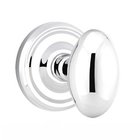 Double Dummy Egg Door Knob With Regular Rose in Polished Chrome