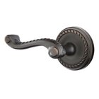 Single Dummy Left Handed Rope Lever With Rope Rose in Oil Rubbed Bronze