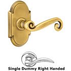 Single Dummy Right Handed Rustic Door Lever With #8 Rose in French Antique Brass