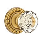 Astoria Passage Door Knob with Ribbon & Reed Rose and Concealed Screws in French Antique Brass
