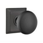Passage Providence Door Knob With Quincy Rose in Flat Black