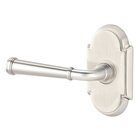 Privacy Left Handed Merrimack Lever With #8 Rose in Satin Nickel