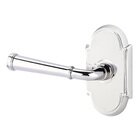 Privacy Left Handed Merrimack Lever With #8 Rose in Polished Chrome