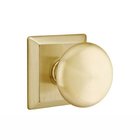 Privacy Providence Door Knob With Quincy Rose in Satin Brass
