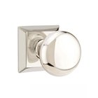 Single Dummy Providence Door Knob With Quincy Rose in Polished Nickel
