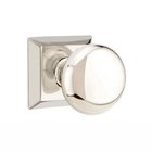 Double Dummy Providence Door Knob With Quincy Rose in Polished Nickel
