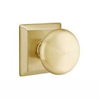Double Dummy Providence Door Knob With Quincy Rose in Satin Brass