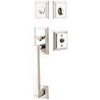 Single Cylinder Hamden Handleset with Geneva Right Handed Lever in Polished Nickel
