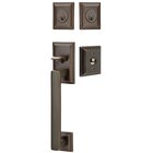 Double Cylinder Hamden Handleset with Diamond Crystal Knob in Oil Rubbed Bronze