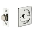 Tubular Square Privacy Pocket Door Lock in Polished Chrome