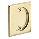 Tubular Square Dummy Pocket Door Hardware in Polished Brass