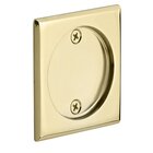 Tubular Square Dummy Pocket Door Hardware in Unlacquered Brass