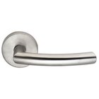 Double Dummy Biscayne Right Handed Lever with Plain Rosette in Brushed Stainless Steel